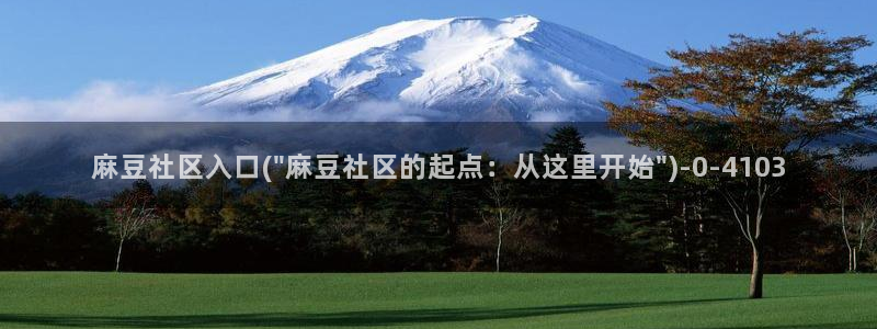 av麻豆专区：麻豆社区入口(\